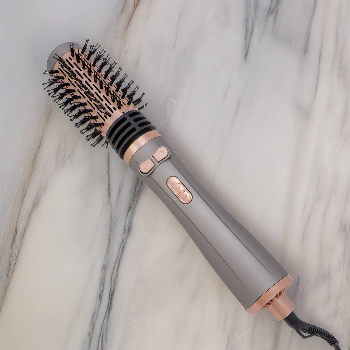 Jocca 3-in-1 rotary dryer brush: dryer, curler and volumizer, 3 temperatures, 2 speeds, two-way rotating head, 2 interchangeable brushes (38mm and 50mm), ceramic coating, 360 rotating cable ° , cold air blow, 1000-1200w