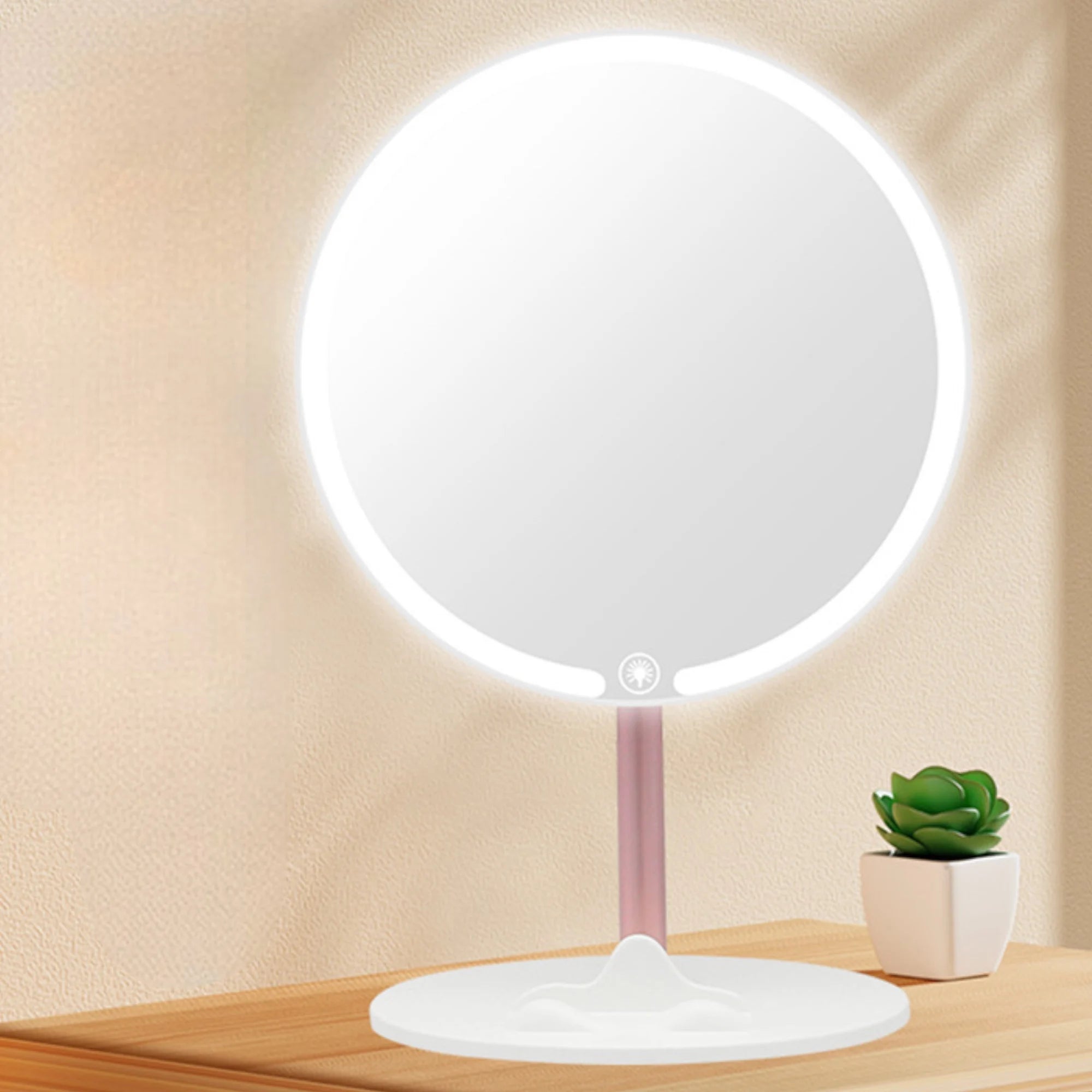 Makeup mirror with led lighting: dressing table with 15 bulbs, 3 light modes, touch control, usb rechargeable makeup mirror with magnification and light for makeup (esp001 3990 6990 d7)