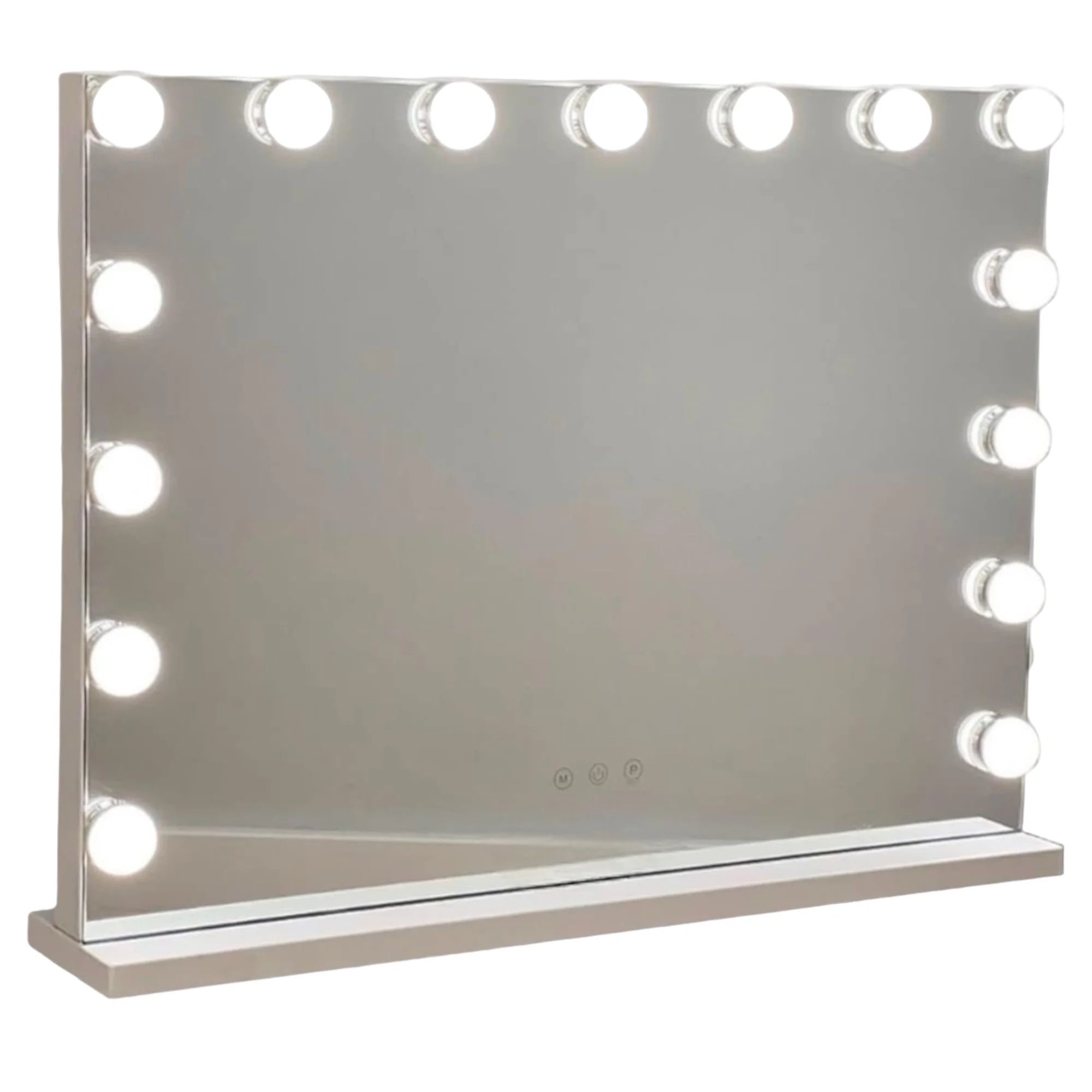 Makeup mirror with led lighting: dressing table with 15 bulbs, 3 light modes, touch control, usb rechargeable makeup mirror with magnification and light for makeup (esp001 3990 6990 d7)