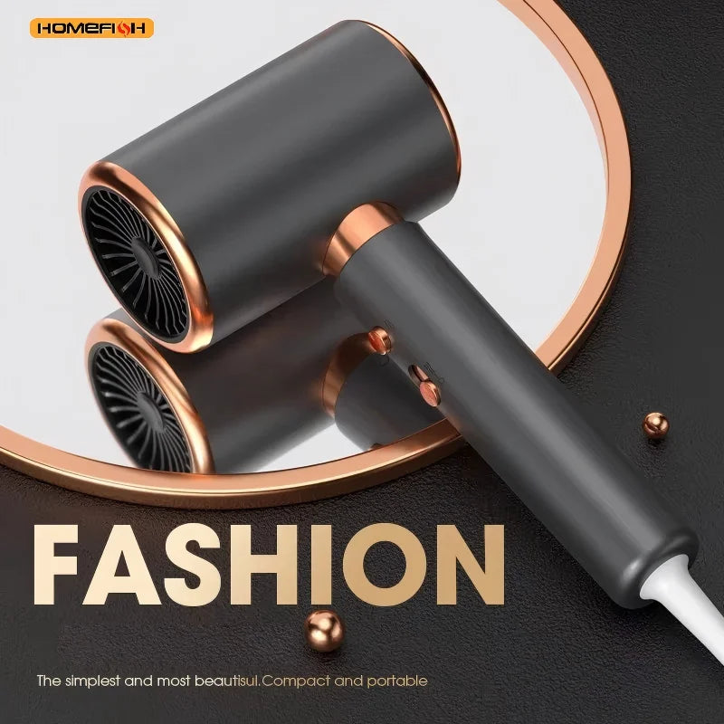 HOMEFISH 2000W Salon Hair Dryer with Hot/Cold Air Brush Negative Ionic Technology 5th Gear Strong Power Hairdryer without Comb