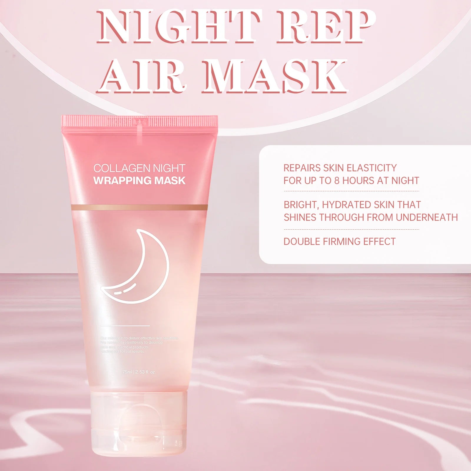 Hydrating Face Mask  Reduces Sagging Collagen Overnight Firming Mask for Elasticity Dullness Wrapping Peel-Off Mask Skincare