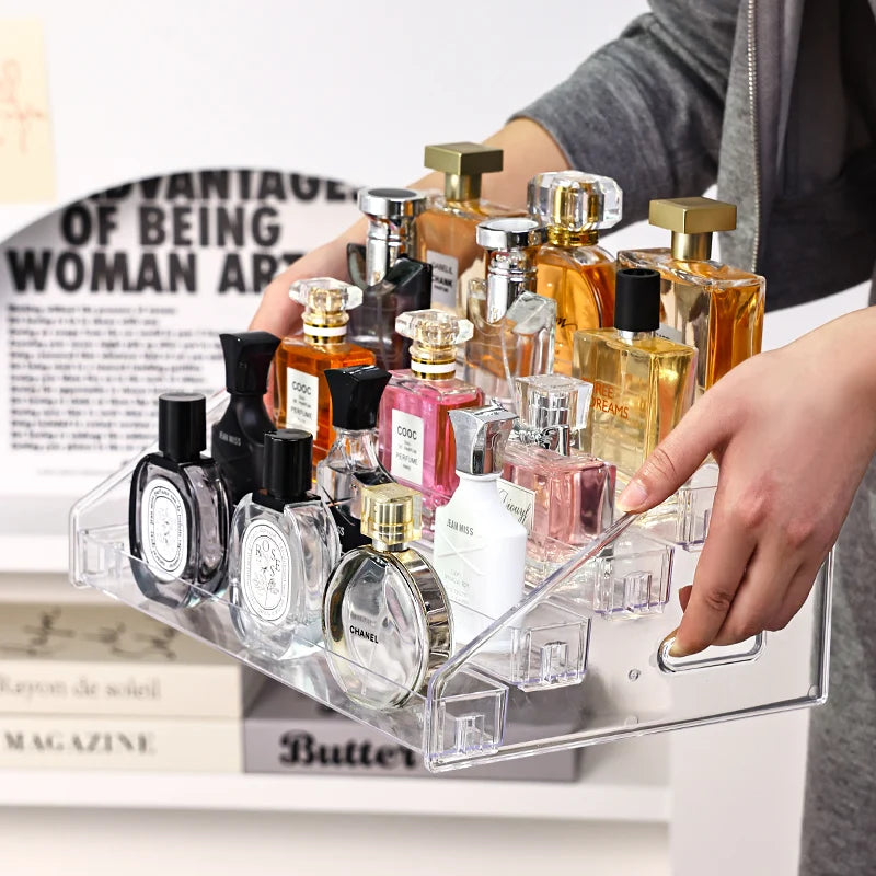 1pc transparent ladder type buckle perfume desktop display shelf lipstick skin care products display shelf shop cosmetics shelf