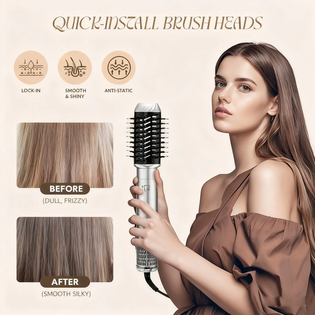 Multifunctional Hair Dryer 6-in-1 Curling Iron 1000W Straightener Hot air Comb Negative Ion Hair Styling Tool Hot air brush set