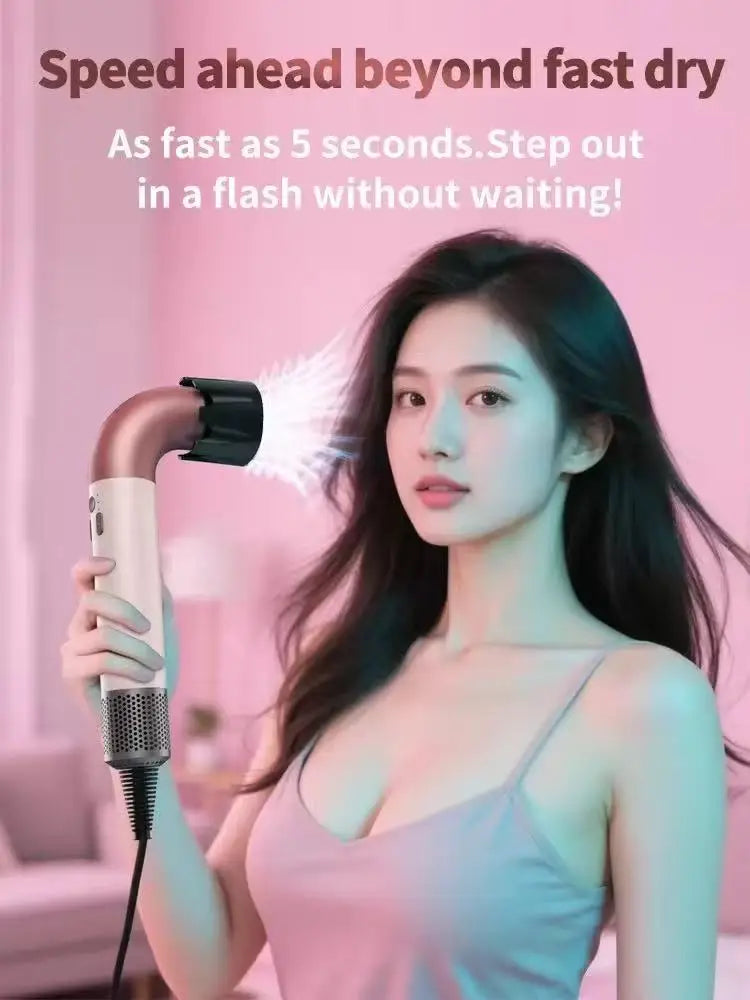Ion Hair Dryer with Curls Diffuser 5 In 1 Super Ionic Hairdryer Woman Electric Barber Blower Leafless Professional Dry Machine