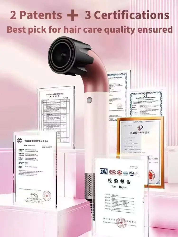 Ion Hair Dryer with Curls Diffuser 5 In 1 Super Ionic Hairdryer Woman Electric Barber Blower Leafless Professional Dry Machine