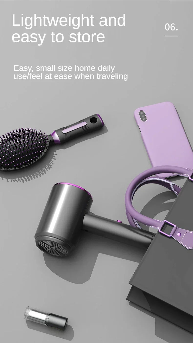 2025 High-quality Hair Dryers Professional Turbocharged Electric Combs Strong Wind Low Noise Free Delivery