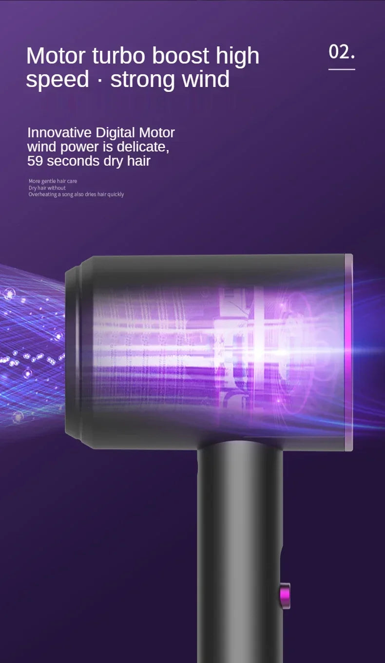 2025 High-quality Hair Dryers Professional Turbocharged Electric Combs Strong Wind Low Noise Free Delivery