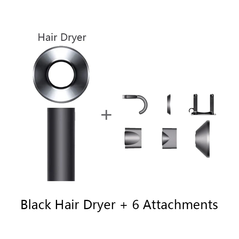 Ion Hair Dryer with Curls Diffuser 5 In 1 Super Ionic Hairdryer Woman Electric Barber Blower Leafless Professional Dry Machine