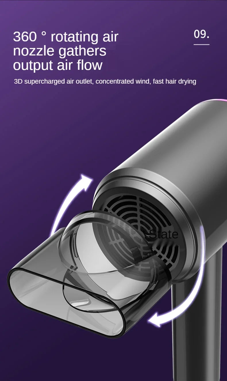 2025 High-quality Hair Dryers Professional Turbocharged Electric Combs Strong Wind Low Noise Free Delivery