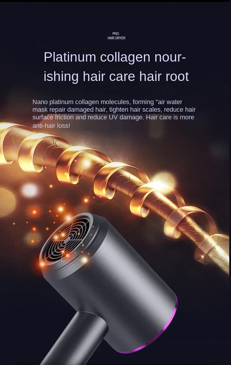 2025 High-quality Hair Dryers Professional Turbocharged Electric Combs Strong Wind Low Noise Free Delivery