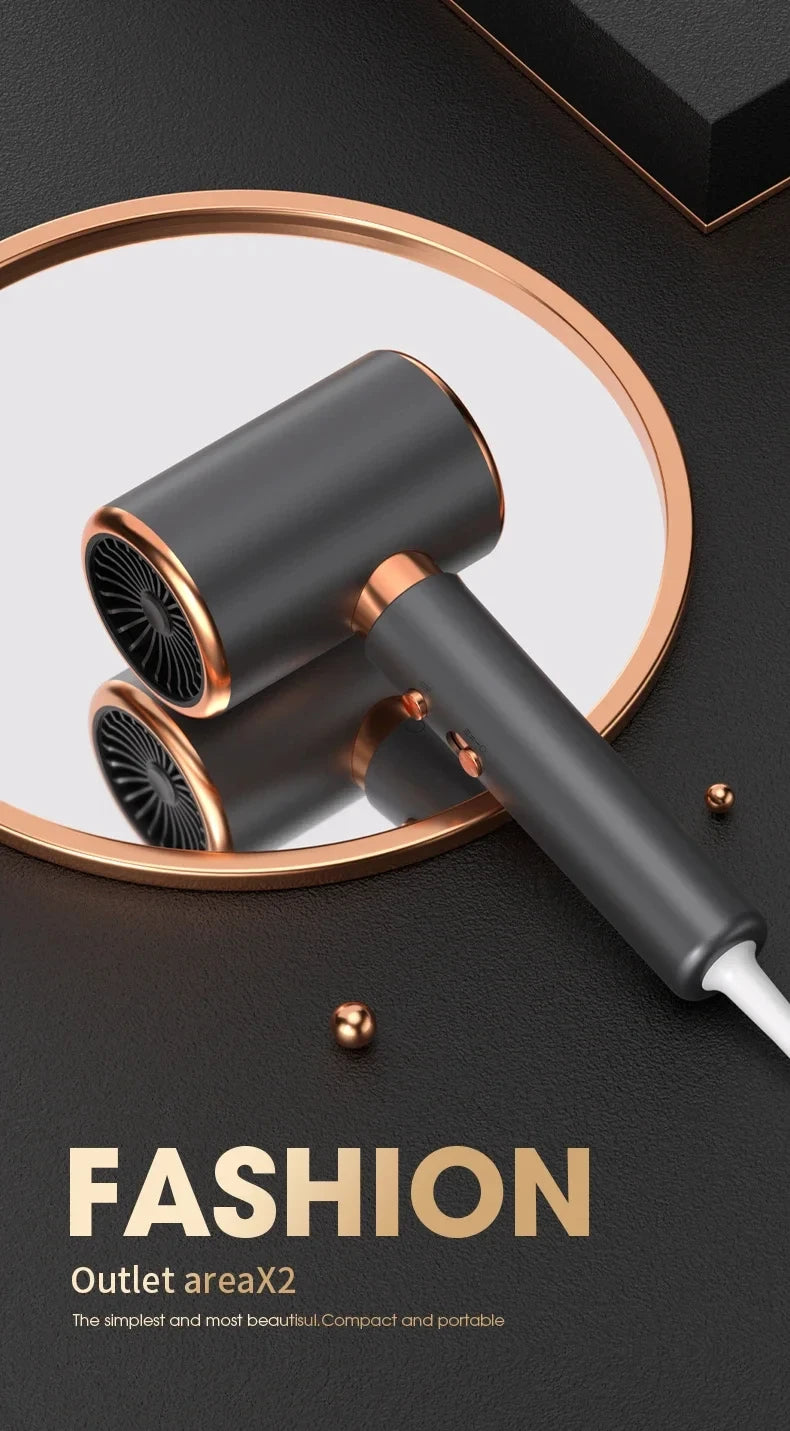 HOMEFISH 2000W Salon Hair Dryer with Hot/Cold Air Brush Negative Ionic Technology 5th Gear Strong Power Hairdryer without Comb