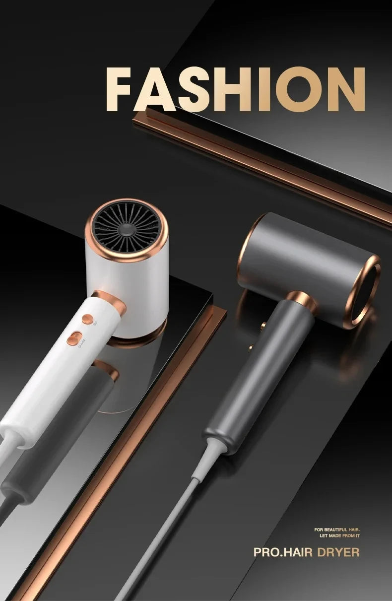 HOMEFISH 2000W Salon Hair Dryer with Hot/Cold Air Brush Negative Ionic Technology 5th Gear Strong Power Hairdryer without Comb