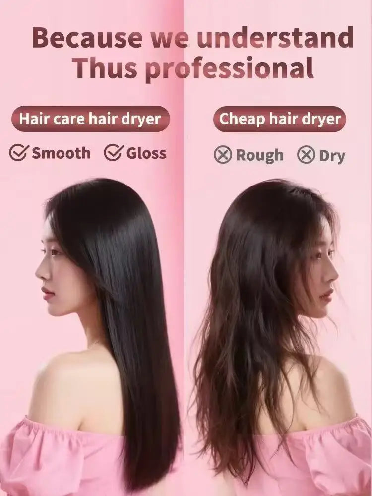 Ion Hair Dryer with Curls Diffuser 5 In 1 Super Ionic Hairdryer Woman Electric Barber Blower Leafless Professional Dry Machine