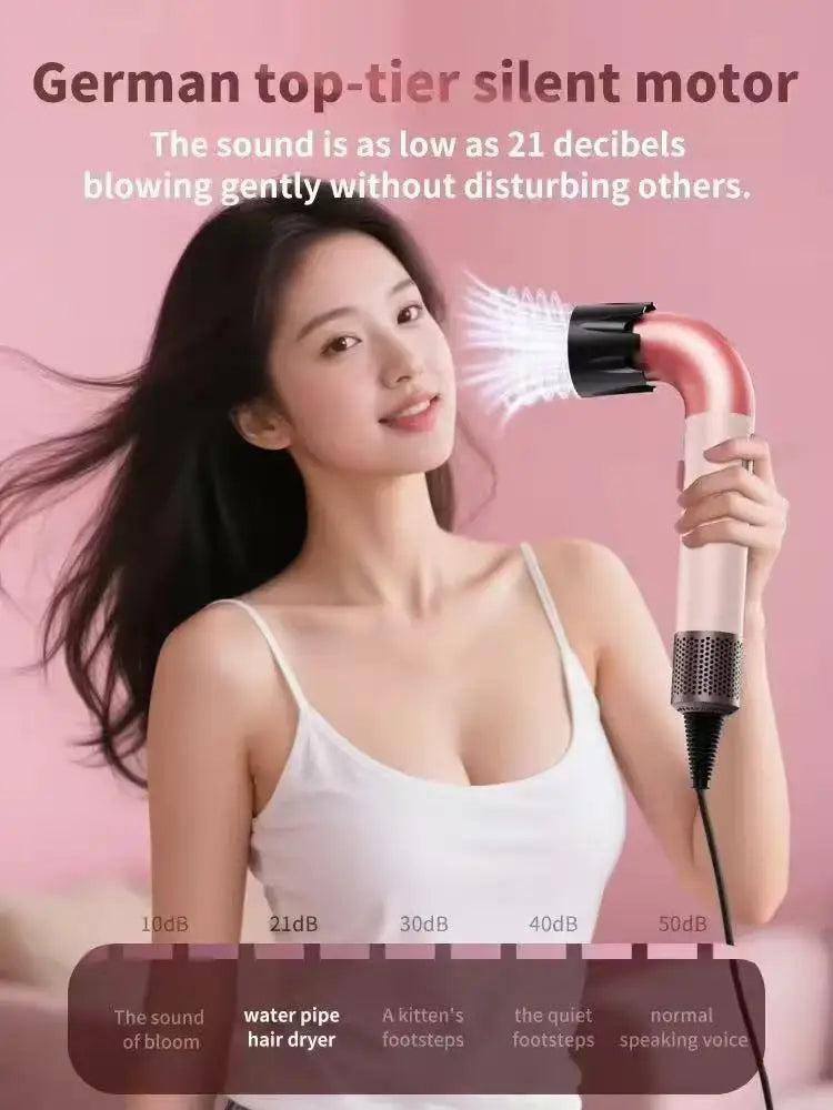 Ion Hair Dryer with Curls Diffuser 5 In 1 Super Ionic Hairdryer Woman Electric Barber Blower Leafless Professional Dry Machine