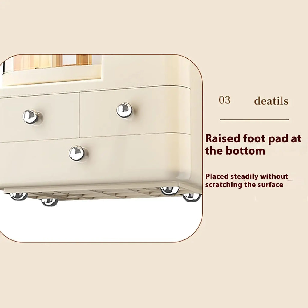 360° Rotating Makeup Organizer for Vanity with Drawers, Large Capacity Cosmetic Display Case, skincare organizer, Cosmetic Organ