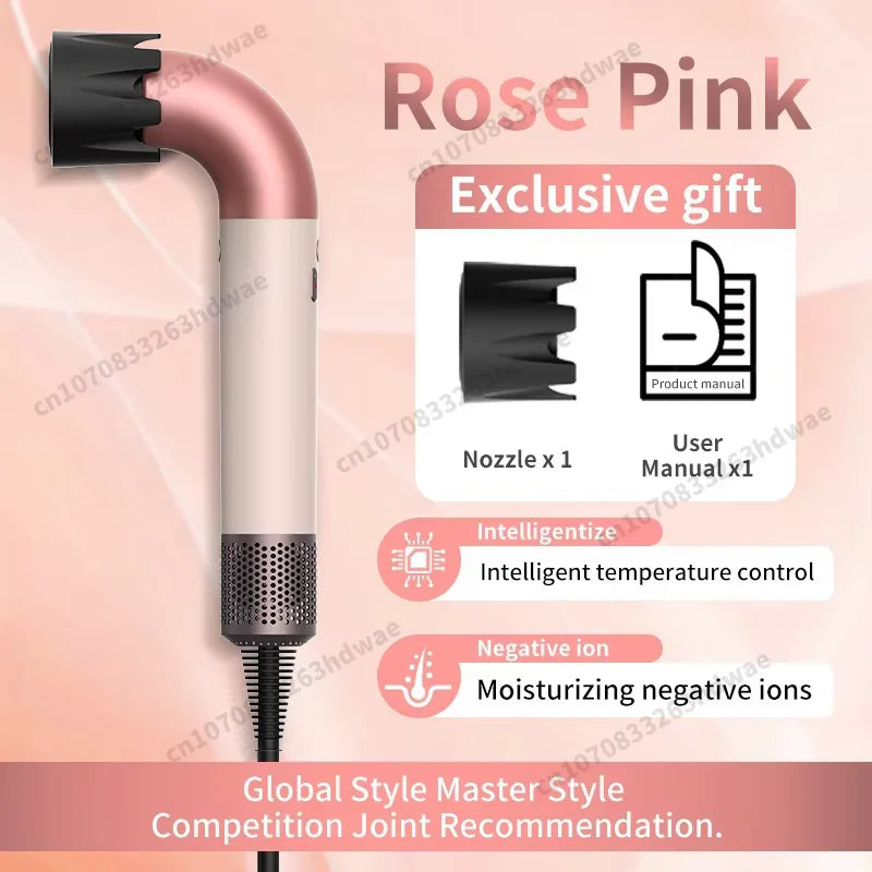 Ion Hair Dryer with Curls Diffuser 5 In 1 Super Ionic Hairdryer Woman Electric Barber Blower Leafless Professional Dry Machine