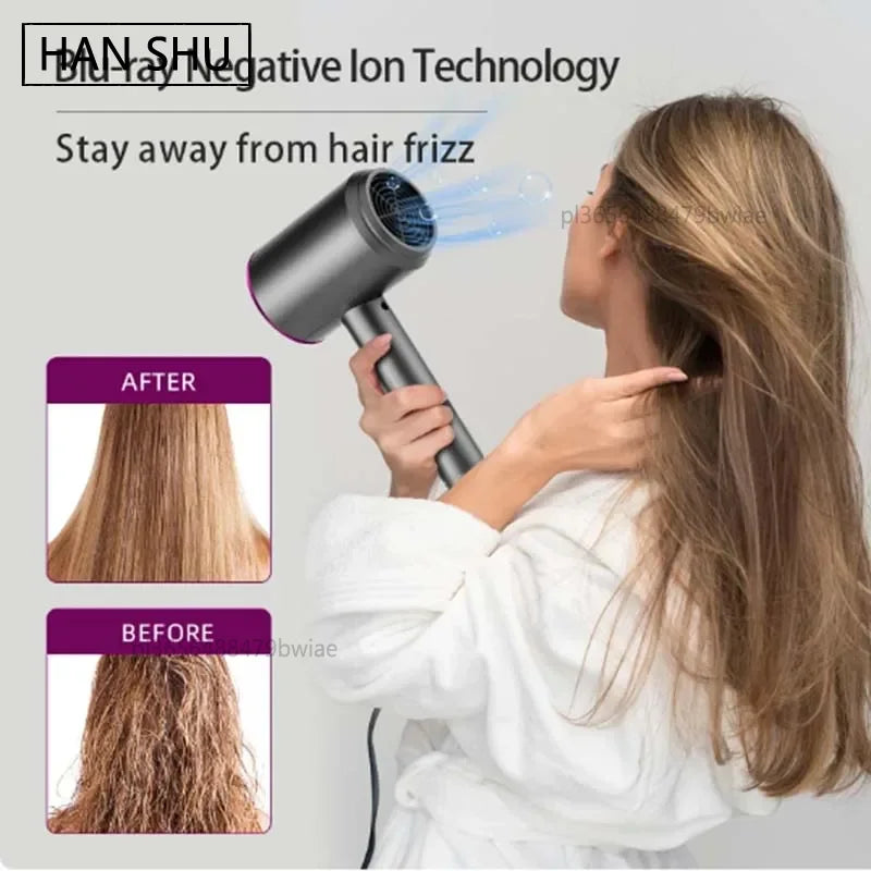 2025 High-quality Hair Dryers Professional Turbocharged Electric Combs Strong Wind Low Noise Free Delivery