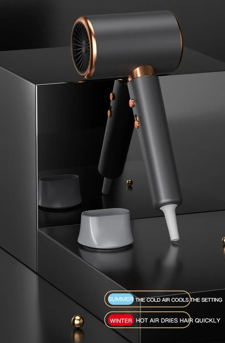 HOMEFISH 2000W Salon Hair Dryer with Hot/Cold Air Brush Negative Ionic Technology 5th Gear Strong Power Hairdryer without Comb