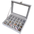 Single-Buckle Jewelry Box Earring Hoop Earring Stud Transparent Dustproof Velvet Jewelry Storage Ring Ear Ring Hand Accessory